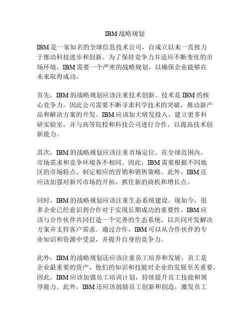 IBM战略规划