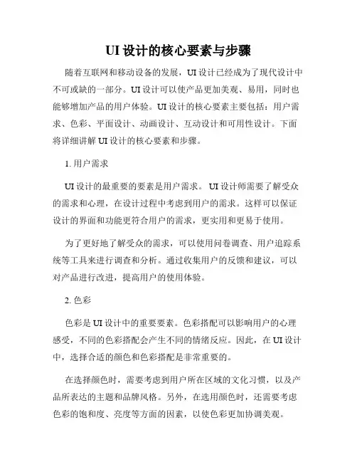 UI设计的核心要素与步骤