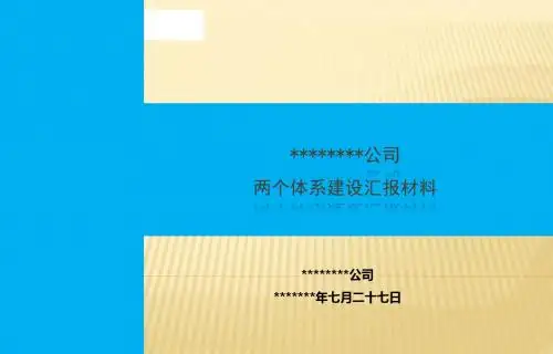 两个体系建设汇报材料