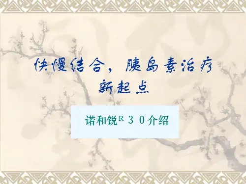 诺和锐30特充
