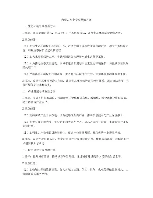 内蒙古八个专项整治方案