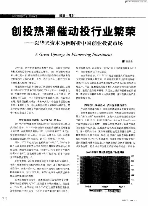 创投热潮催动投行业繁荣——以华兴资本为例解析中国创业投资市场