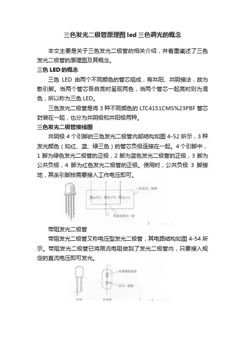 三色发光二极管原理图led三色调光的概念