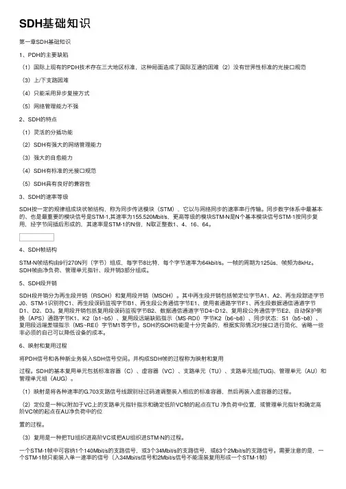 SDH基础知识