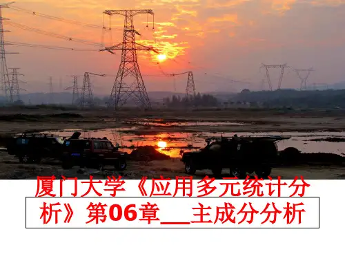 最新厦门大学《应用多元统计分析》第06章__主成分分析ppt课件