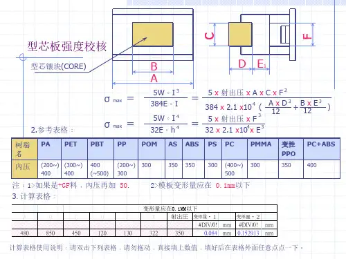 模具强度校核公式