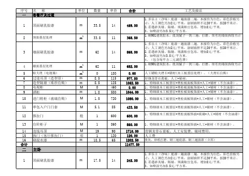 装饰工程报价单范本