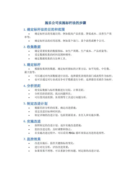 施乐公司实施标杆法的步骤
