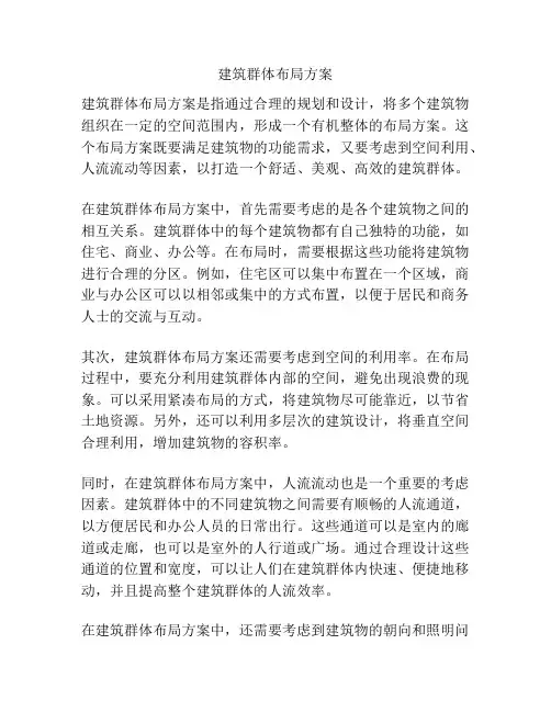 建筑群体布局方案