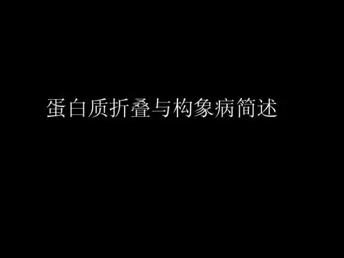 蛋白质折叠与构象病简述病
