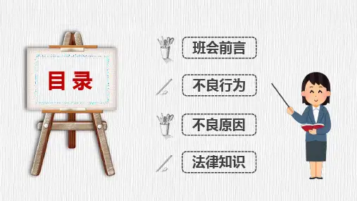 中小学法制主题教育杜绝不良行为远离违法犯罪法制主题教育PPT课件