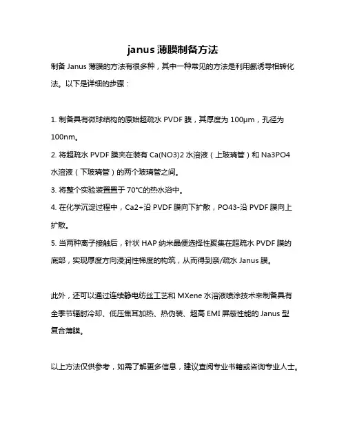 janus薄膜制备方法