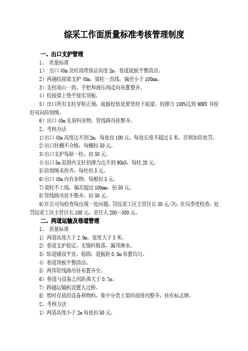 1112综采工作面管理规定