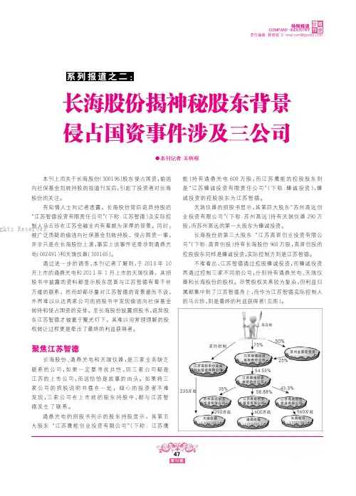 长海股份揭神秘股东背景·侵占国资事件涉及三公司