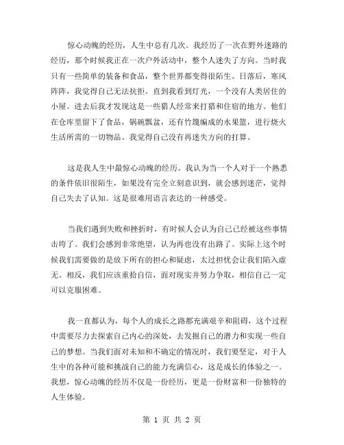 惊心动魄的作文范文