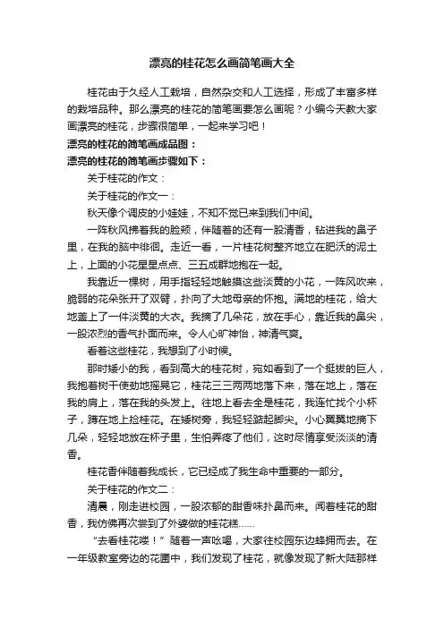 漂亮的桂花怎么画简笔画大全
