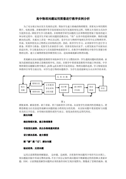 高中物理问题运用图像进行教学实例分析