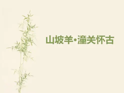 部编版九年级下册语文《山坡羊潼关怀古》PPT课件