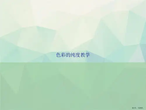 色彩的纯度教学讲课文档