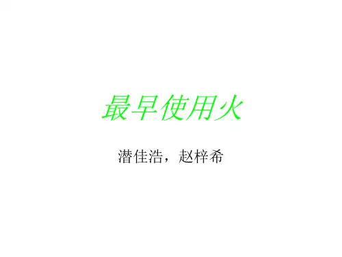 最早使用火