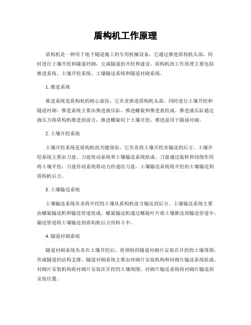 盾构机工作原理