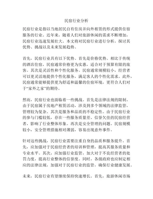 民宿行业分析