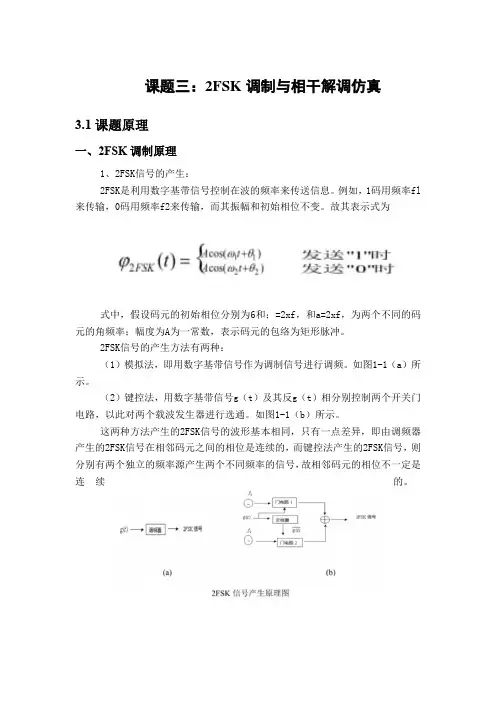 2FSK调制与相干解调仿真