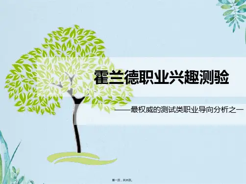 霍兰德职业兴趣测试(共35张PPT)