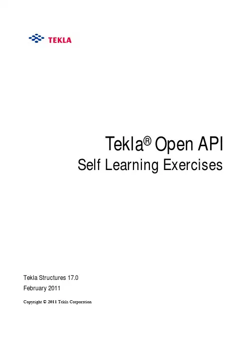 TeklaAPI_自学手册(官方 英文)