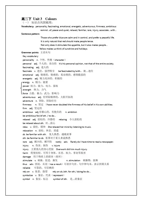 沪教版牛津英语高二下-Unit(3)知识点及练习