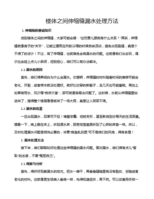 楼体之间伸缩缝漏水处理方法