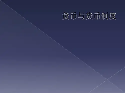 货币与货币制度