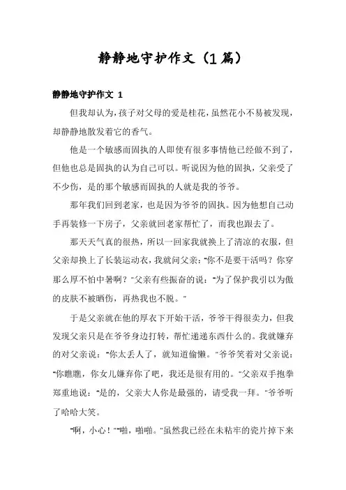 静静地守护作文(1篇)