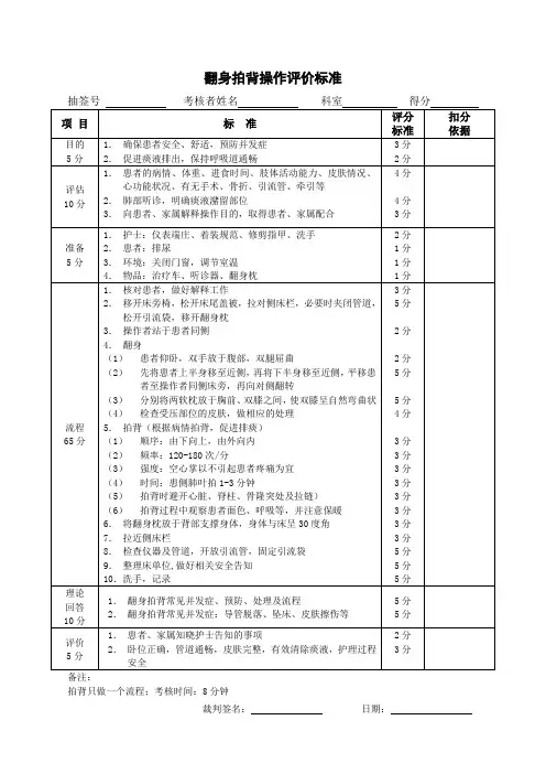 翻身拍背操作评分标准_2
