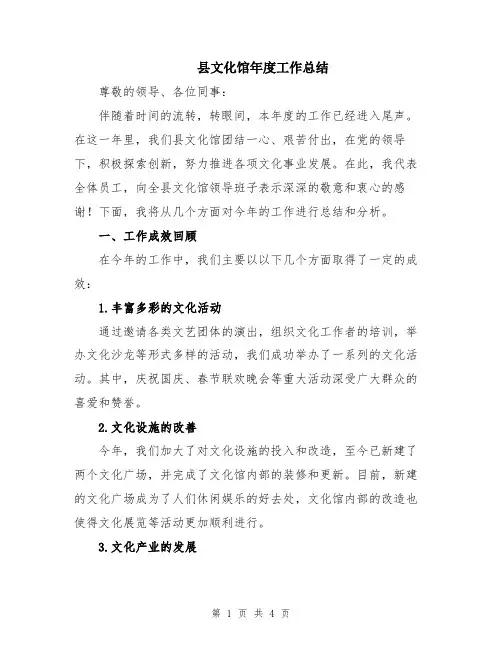 县文化馆年度工作总结
