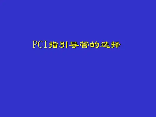 PCI指引导管的选择PPT