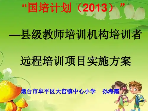《国培计划(2019)—县级教师培训机构培训者远程培训项》