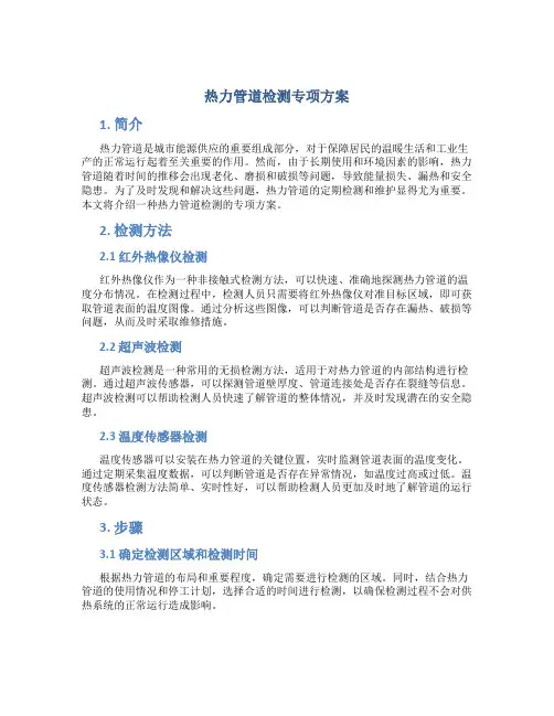 热力管道检测专项方案