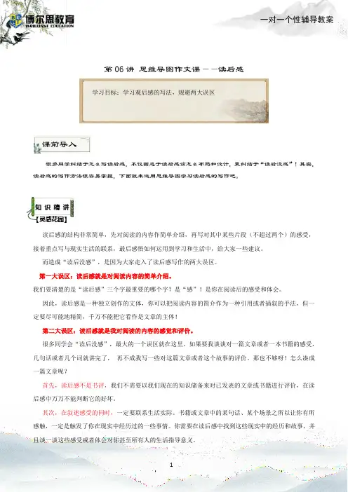 小学语文思维导图作文课——读后感