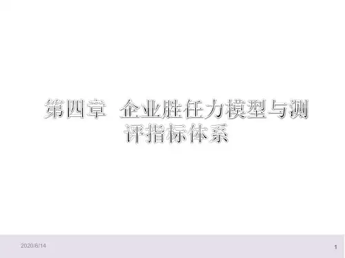 第四章  企业胜任力模型与测评指标体系  (《人才测评》PPT课件)