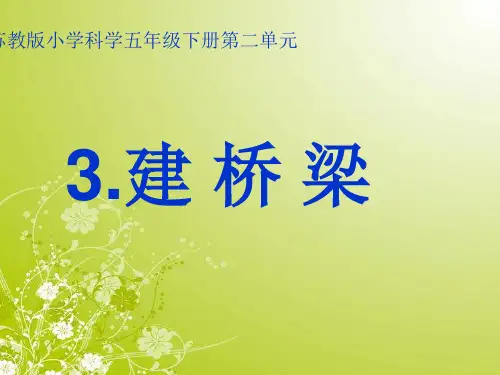 苏教版五年级科学下册教学课件2.3建桥梁 课件
