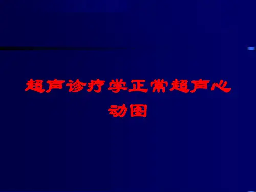 超声诊疗学正常超声心动图培训课件