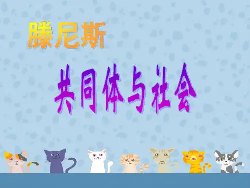 滕尼斯-共同体与社会
