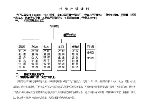 持续改进计划