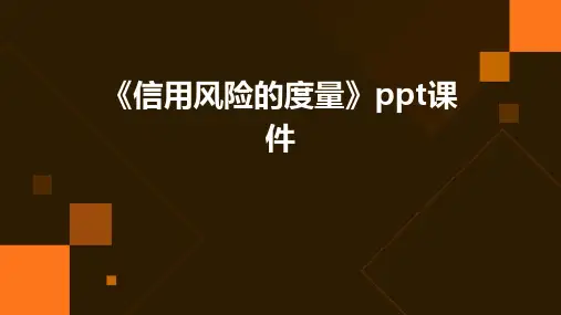 《信用风险的度量》课件