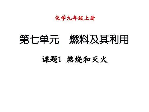 九年级 第七单元 课题1 燃烧和灭火