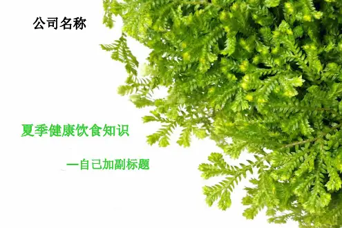 夏季健康饮食知识ppt培训专用最终修改版实用