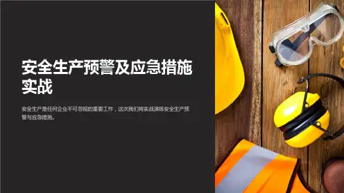 “课件：安全生产预警及应急措施实战”