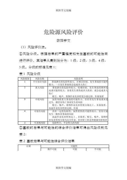 (LECD)危险源辨识及评价方法