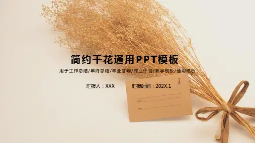 简约干花通用PPT模板
